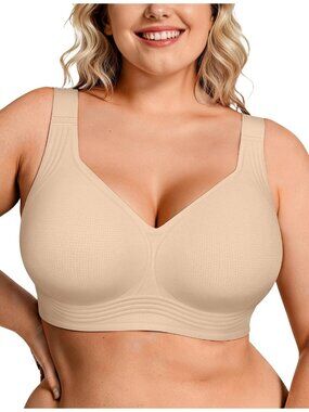 Women's Airy Skin Wireless Jelly Seamless Bra Full Coverage Push Comfortable